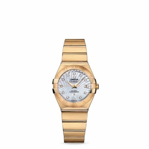 Omega Constellation Co-Axial 27 Brushed Yellow Gold / MOP Supernova 123.50.27.20.55.002 (12350272055002)